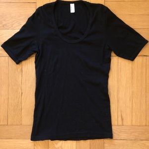 Black American apparel scoop neck cotton tee